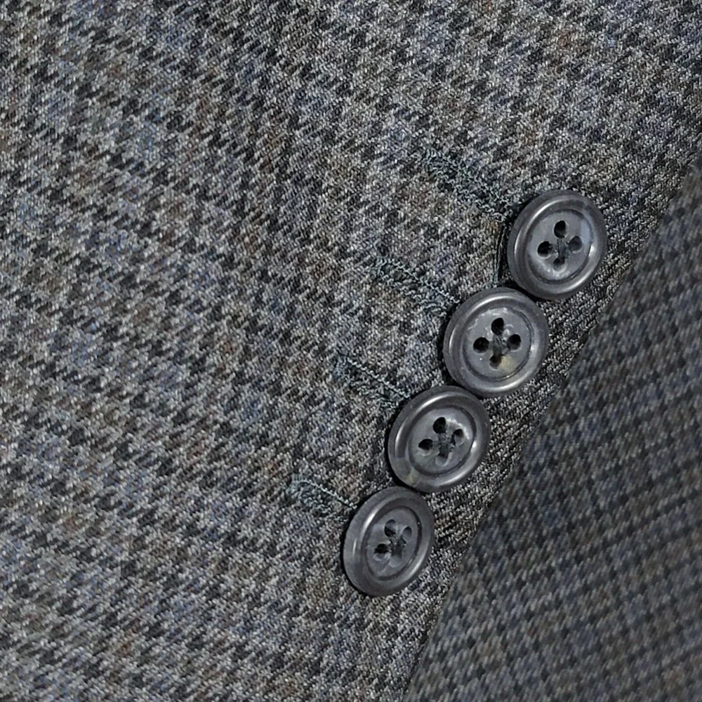Stafford Executive Men's Sport‎ Coat Blazer Two Button Gray Houndstooth Wool 42R